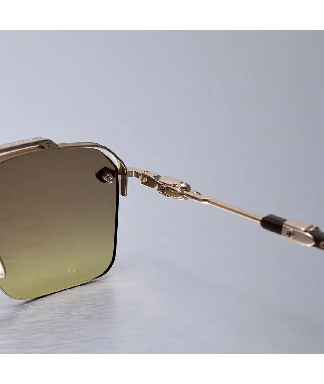 CHROME HEARTS Коричневые металлические солнцезащитные очки, фото 4