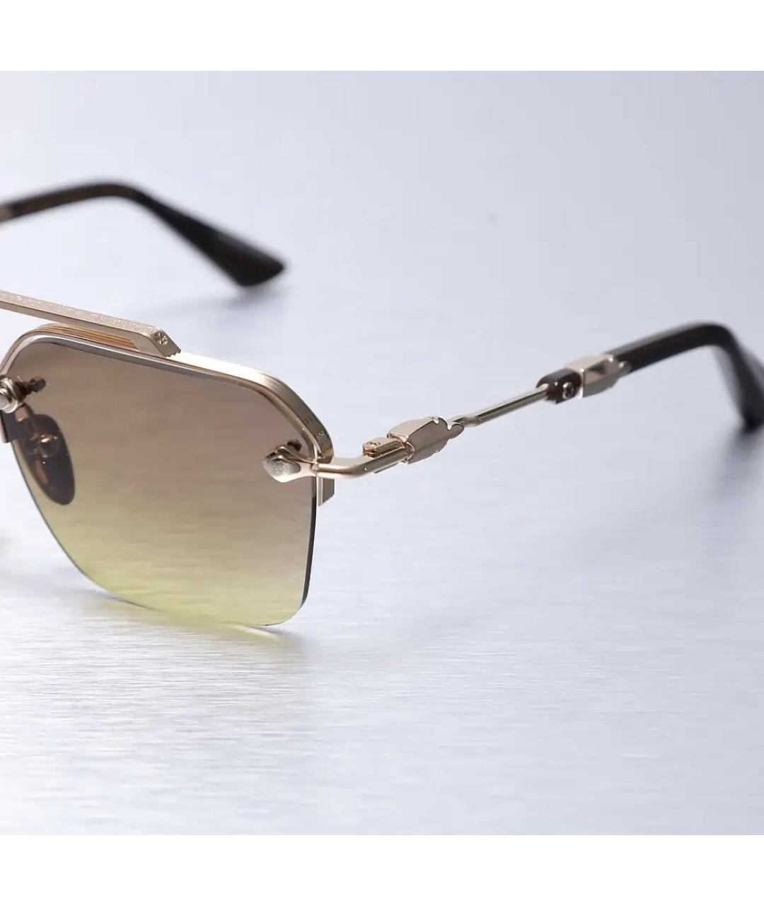 CHROME HEARTS Коричневые металлические солнцезащитные очки, фото 2