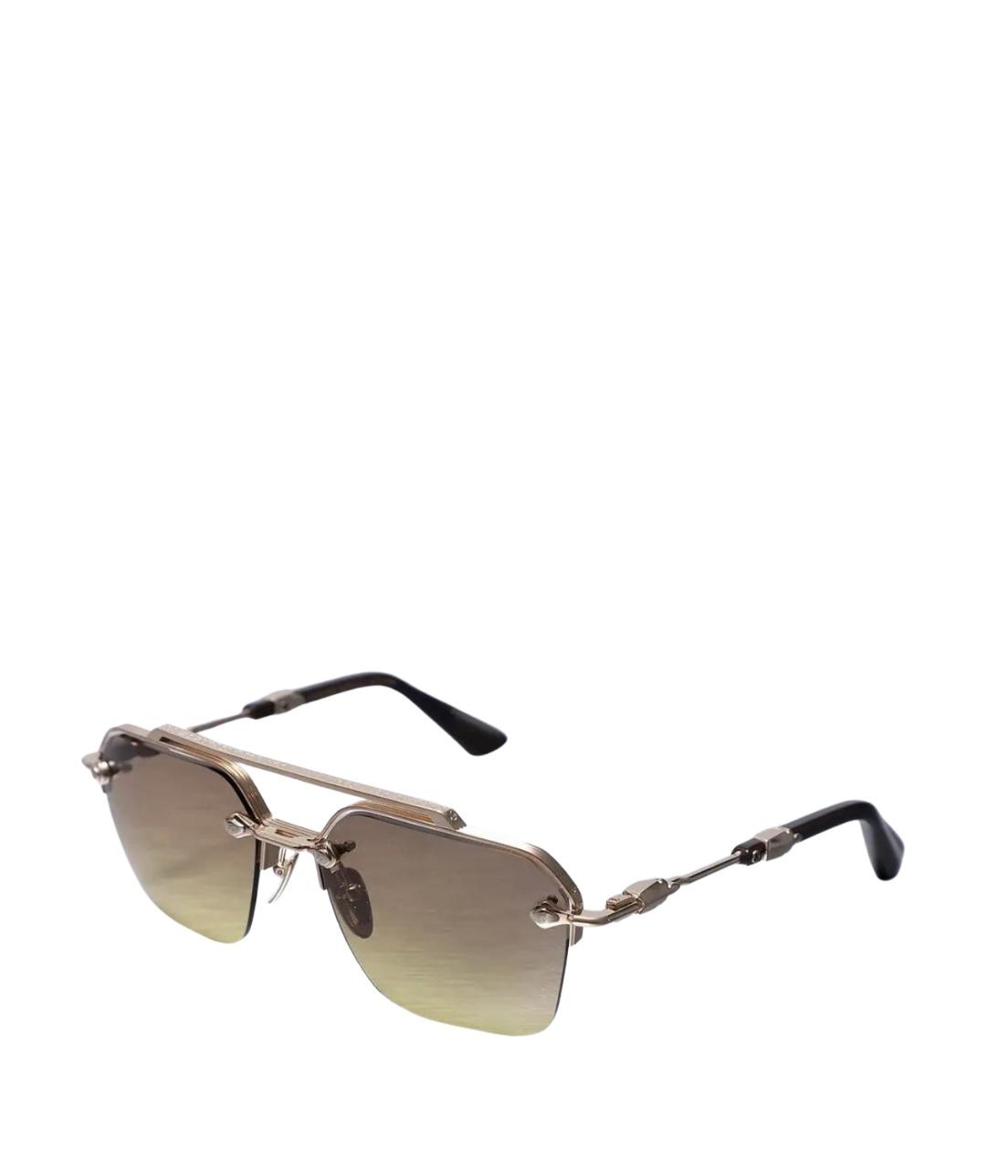 CHROME HEARTS Коричневые металлические солнцезащитные очки, фото 1