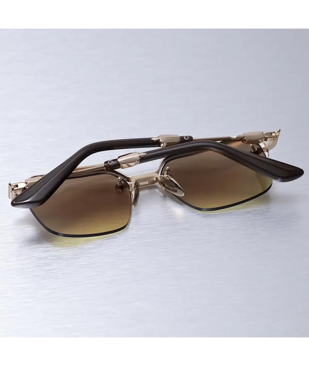 CHROME HEARTS Коричневые металлические солнцезащитные очки, фото 6