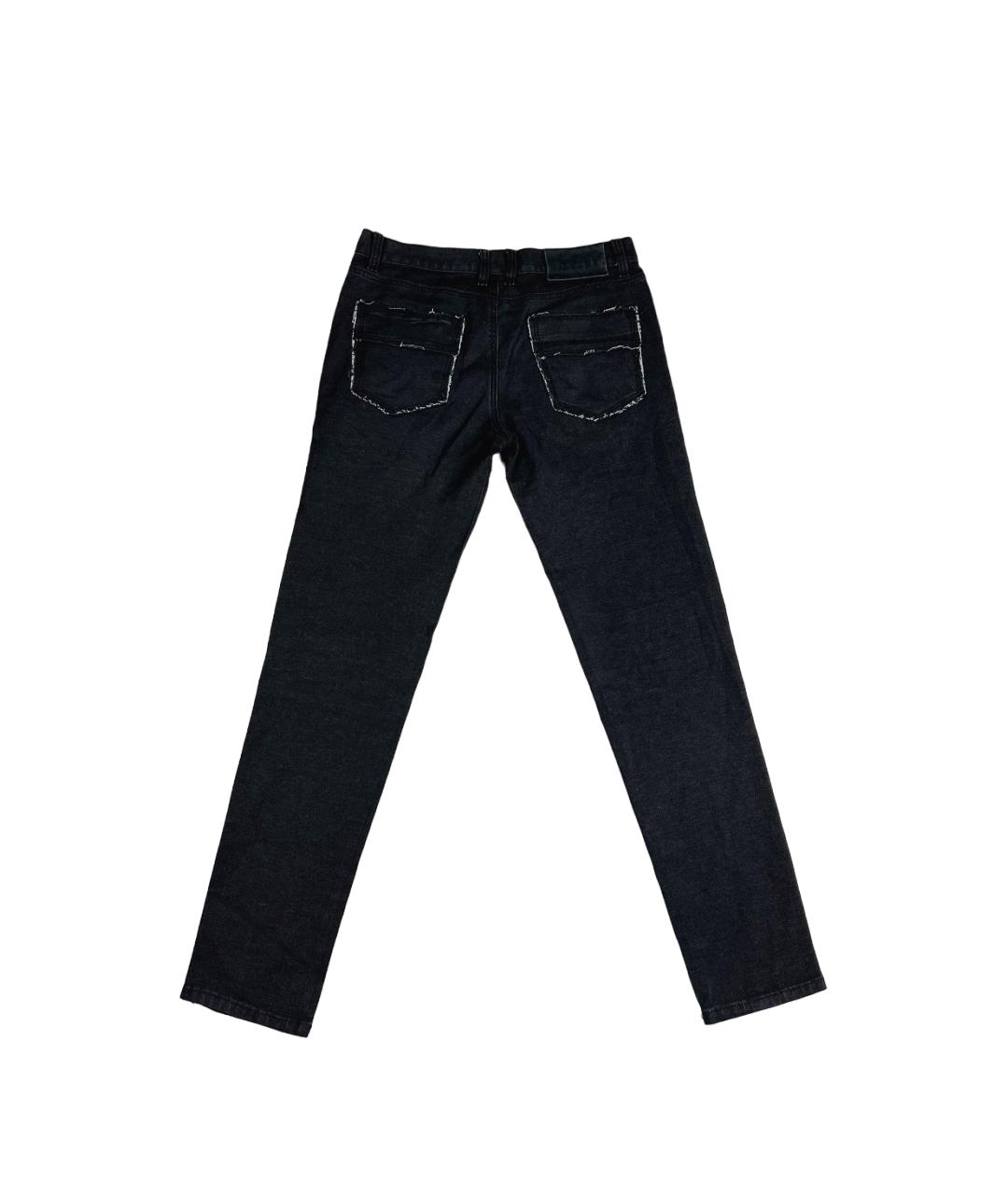 BIKKEMBERGS Черные хлопко-эластановые джинсы скинни, фото 2