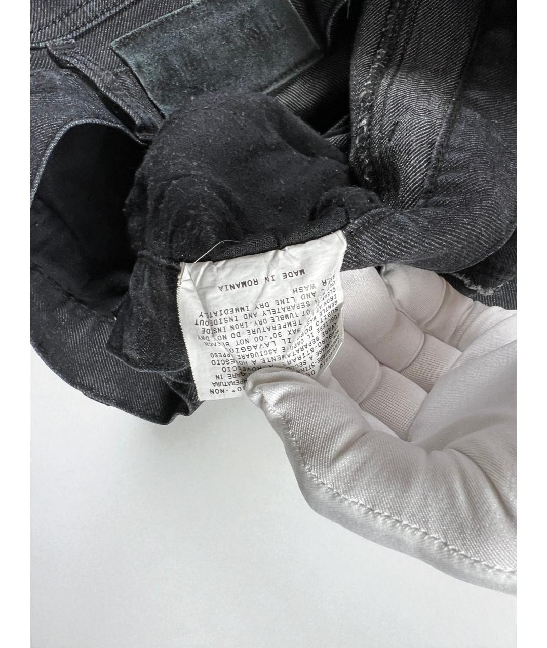 BIKKEMBERGS Черные хлопко-эластановые джинсы скинни, фото 4