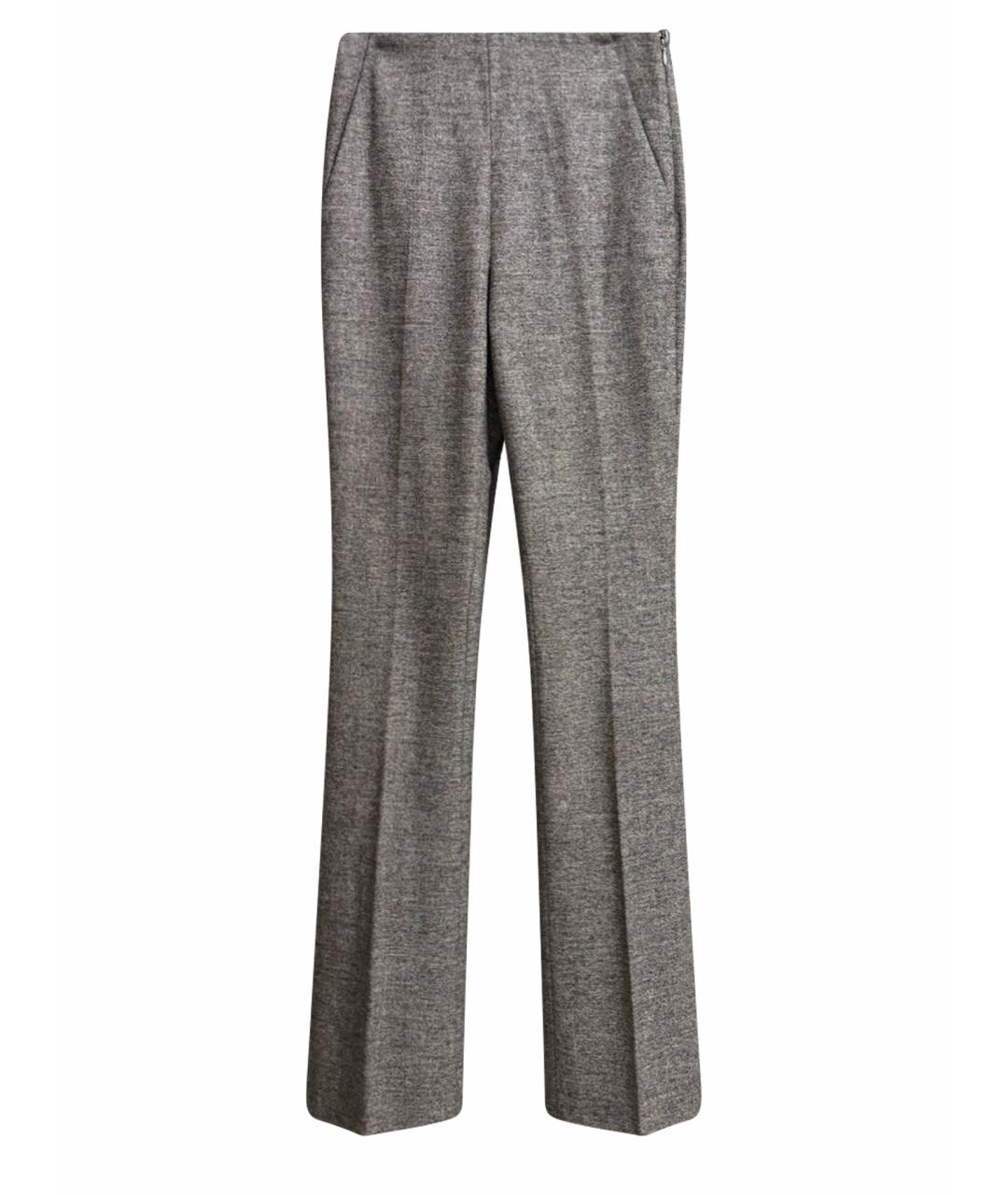 BALENCIAGA Серые шерстяные брюки узкие, фото 1
