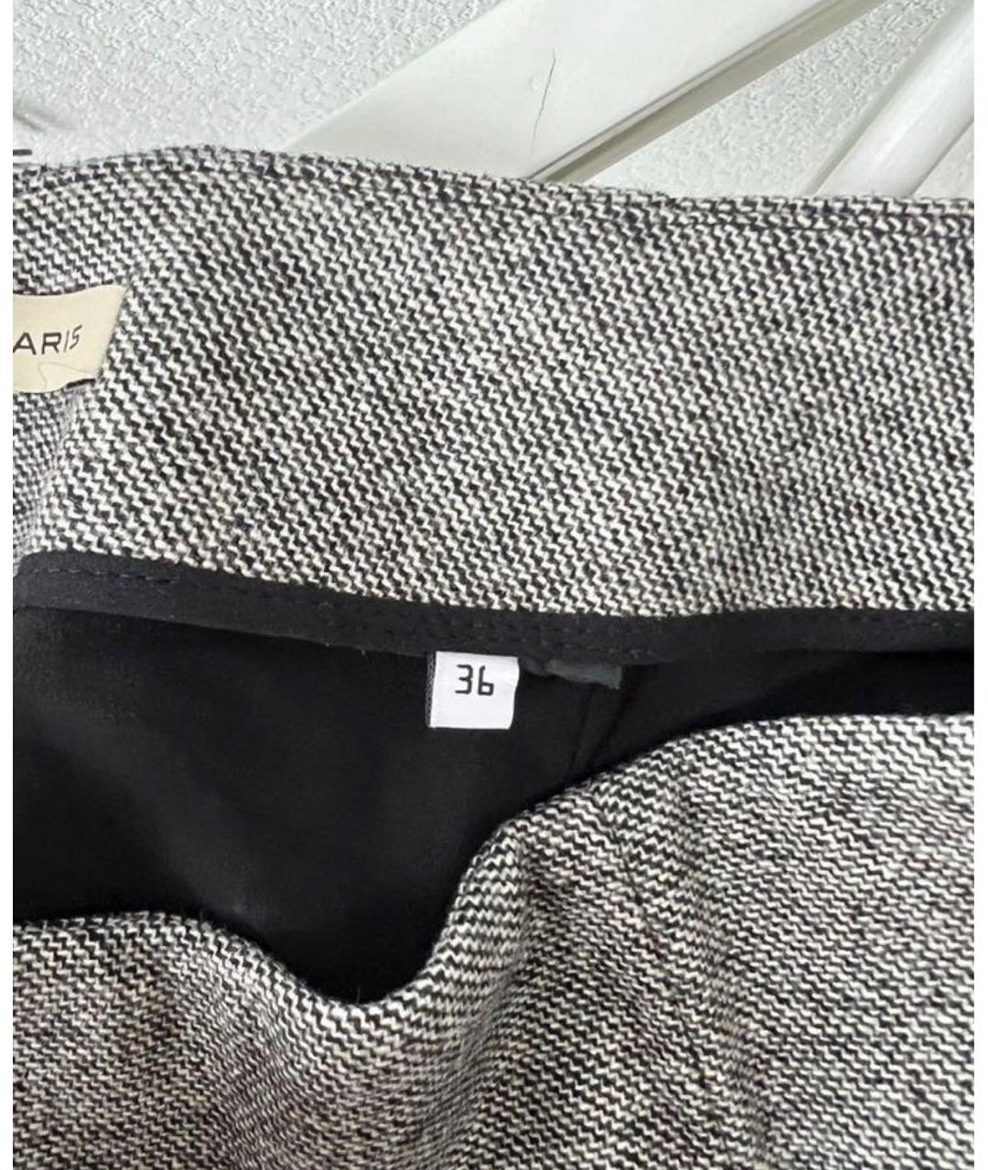 BALENCIAGA Серые шерстяные брюки узкие, фото 4