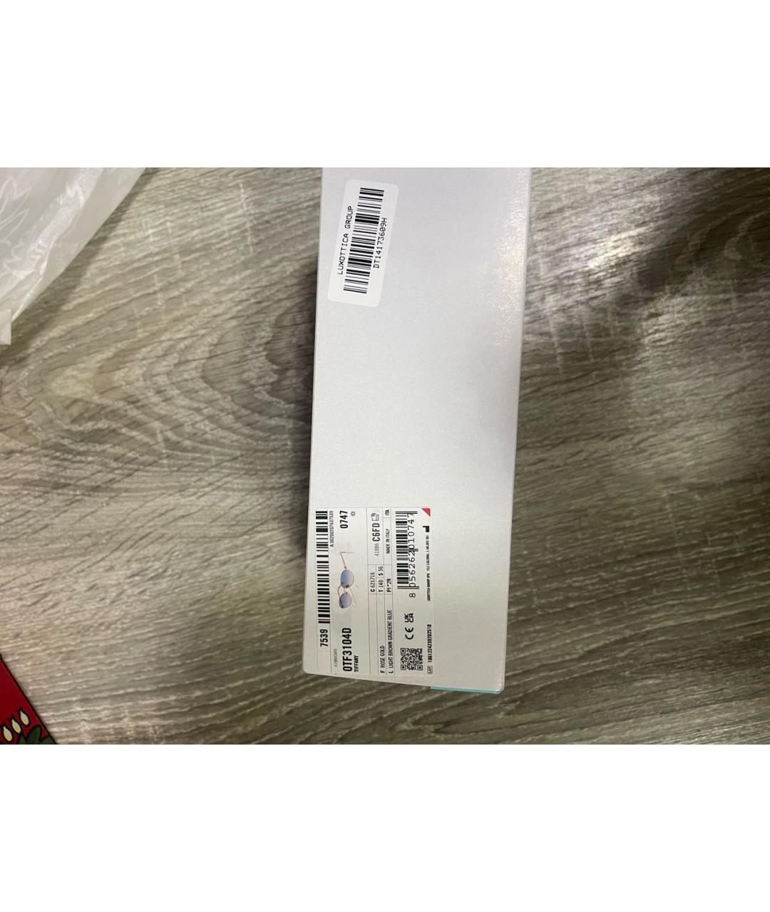 TIFFANY&CO Золотые металлические солнцезащитные очки, фото 7