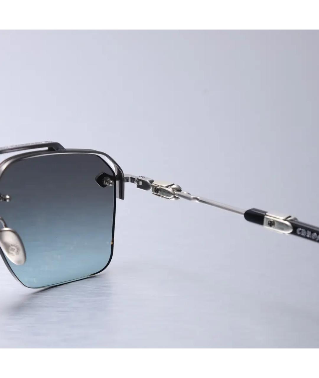 CHROME HEARTS Серебряные металлические солнцезащитные очки, фото 4