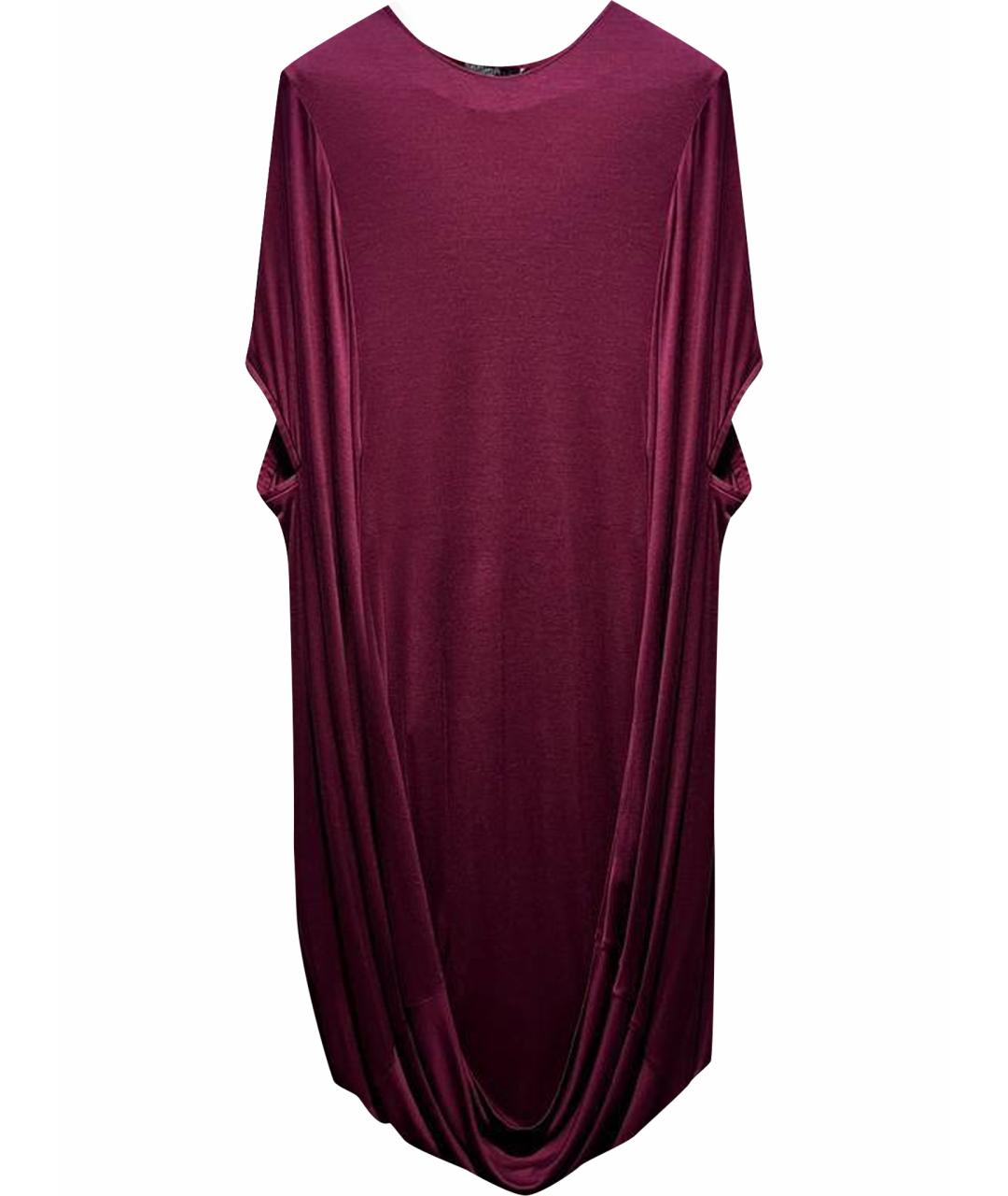 ALEXANDER MCQUEEN Бордовое вискозное вечернее платье, фото 1