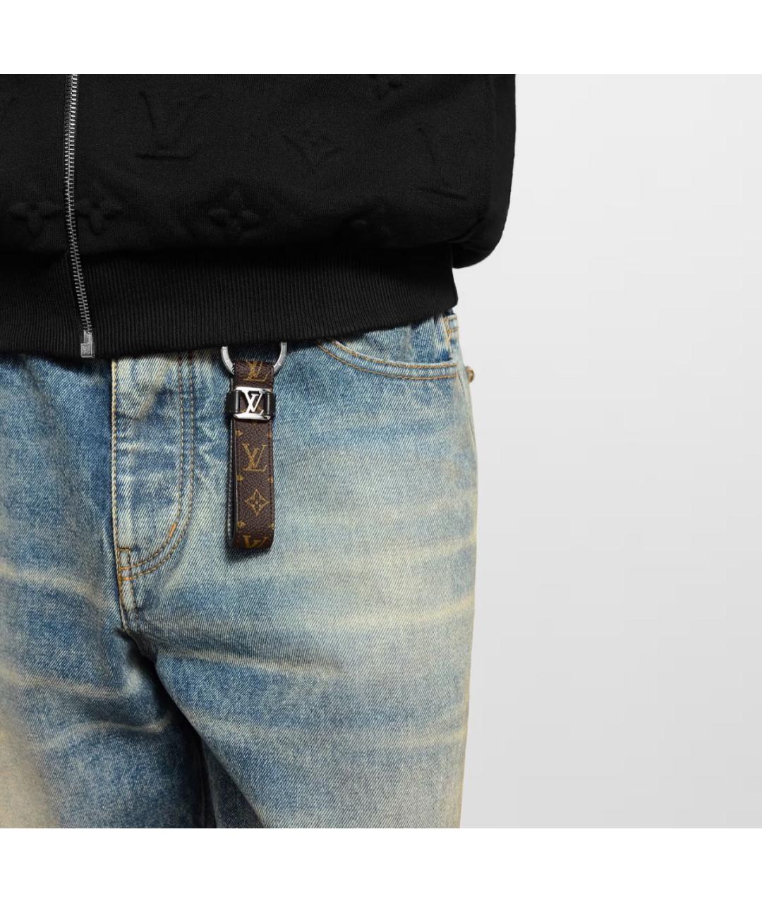 LOUIS VUITTON Коричневый брелок, фото 4