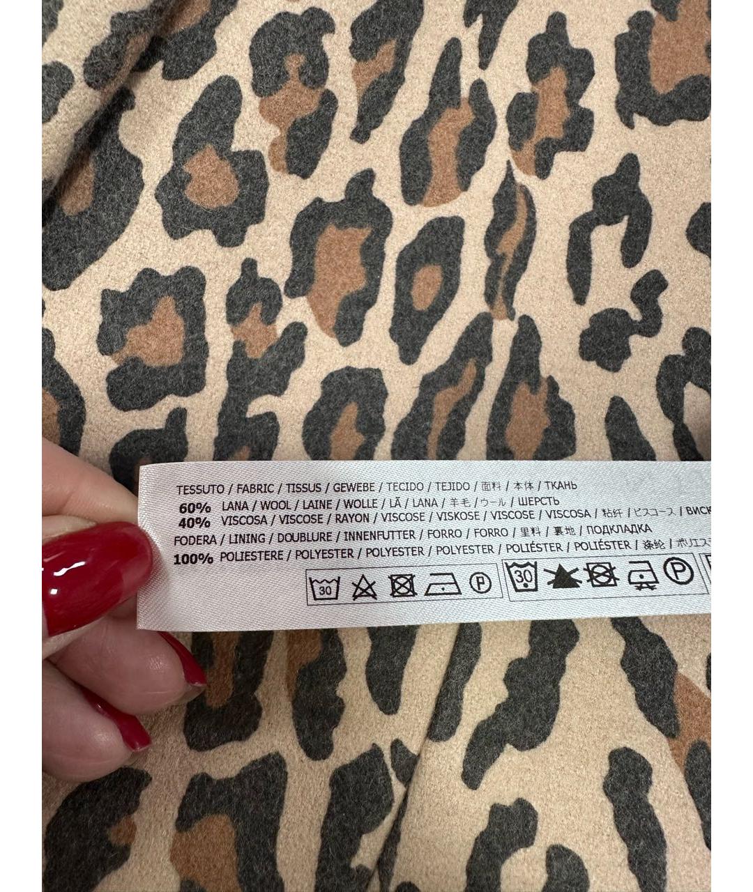 TWIN-SET Коричневое шерстяное пальто, фото 6