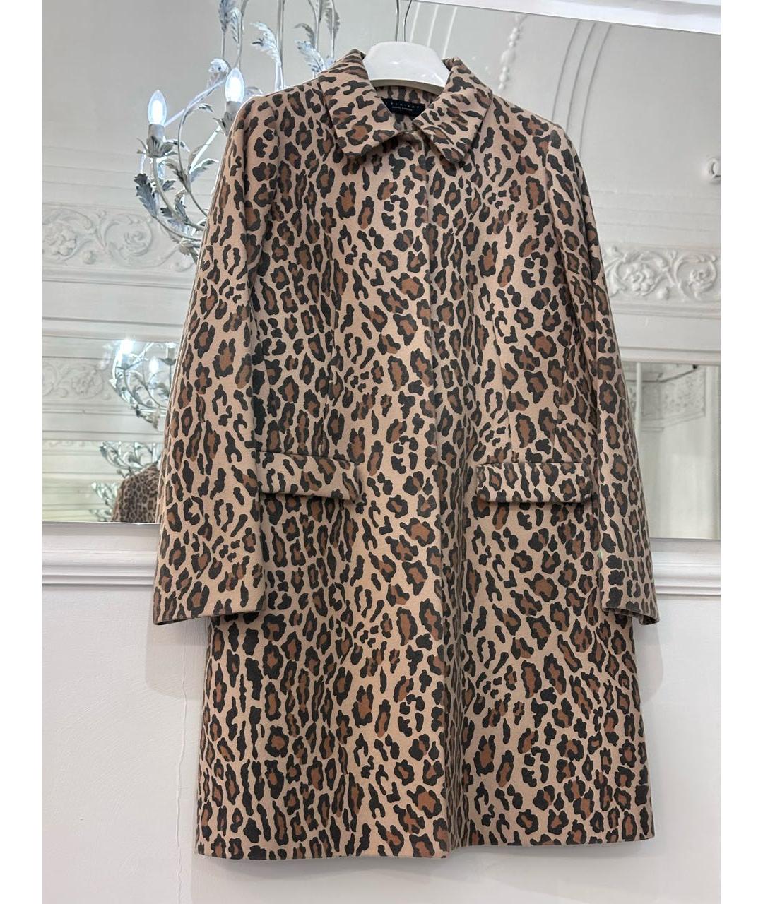 TWIN-SET Коричневое шерстяное пальто, фото 2