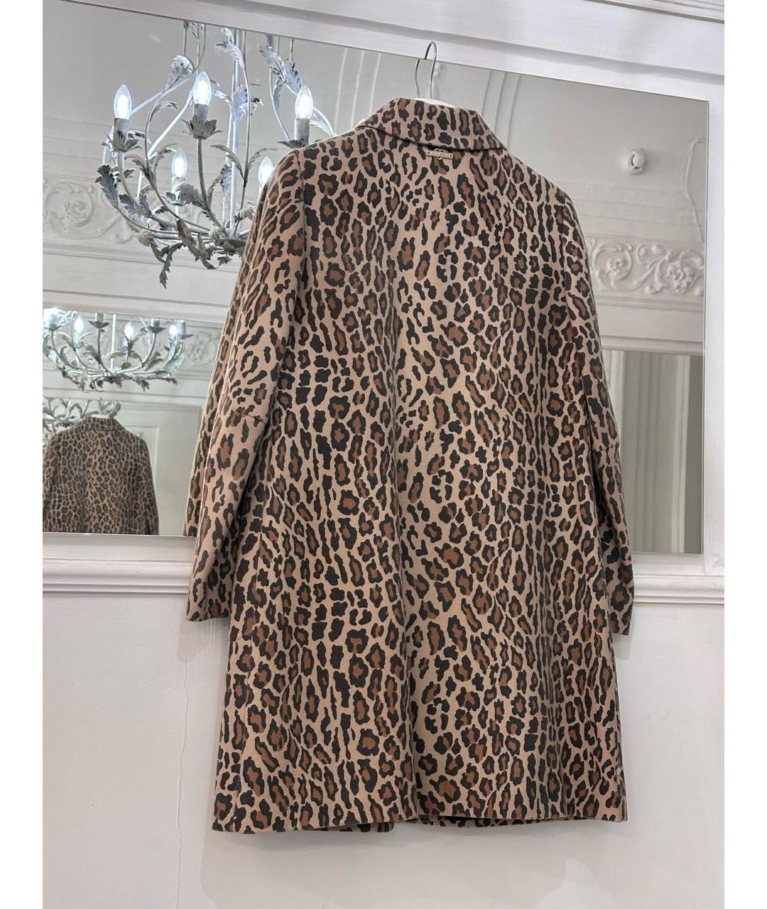 TWIN-SET Коричневое шерстяное пальто, фото 3