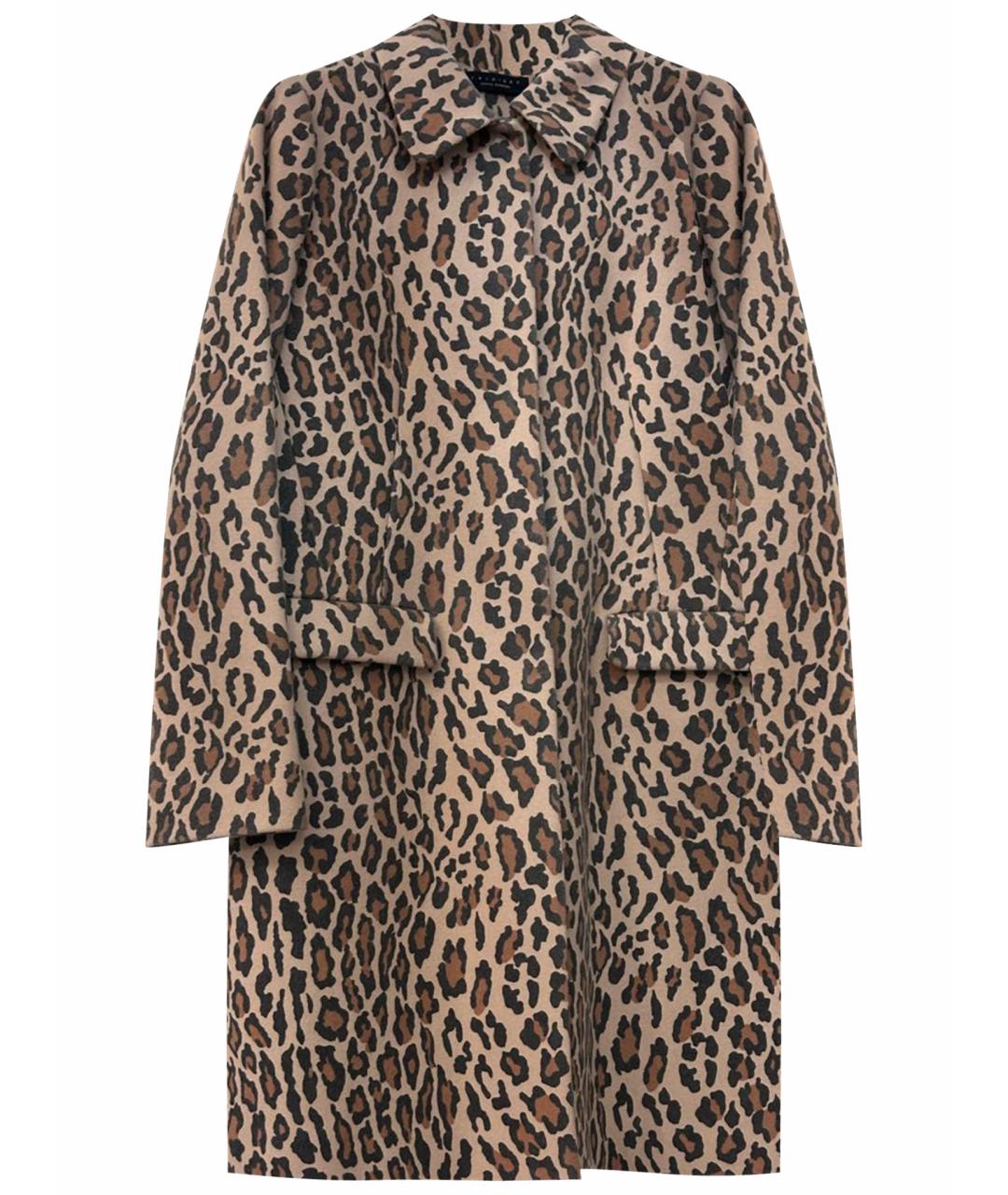 TWIN-SET Коричневое шерстяное пальто, фото 1