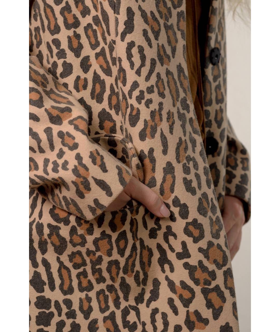 TWIN-SET Коричневое шерстяное пальто, фото 5