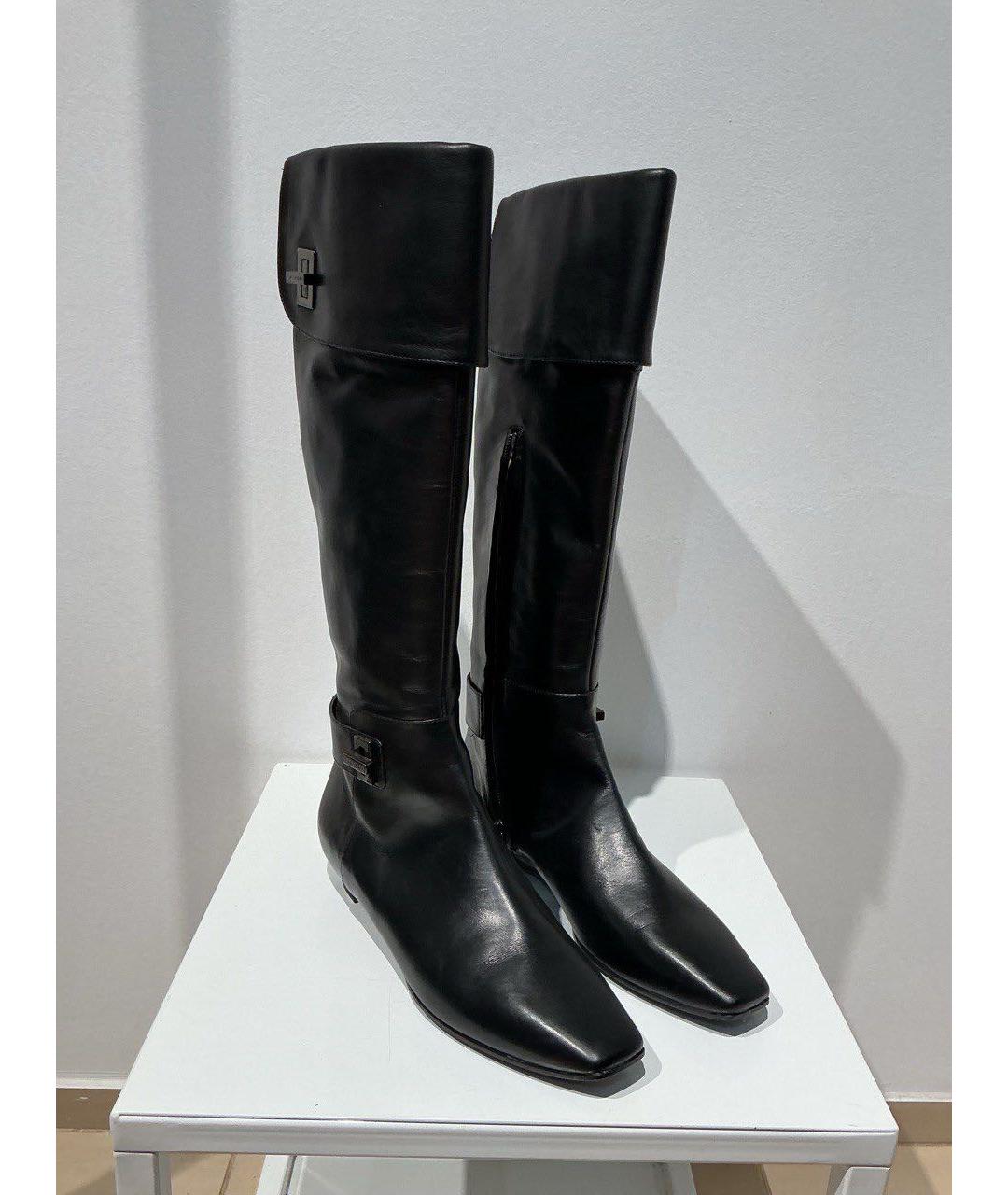 CASADEI Черные кожаные сапоги, фото 3