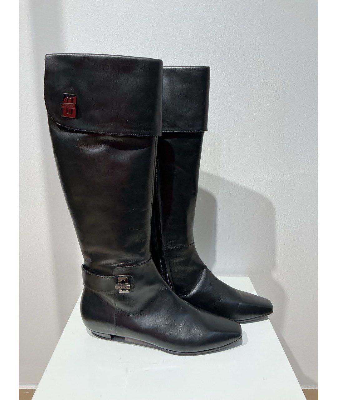 CASADEI Черные кожаные сапоги, фото 4