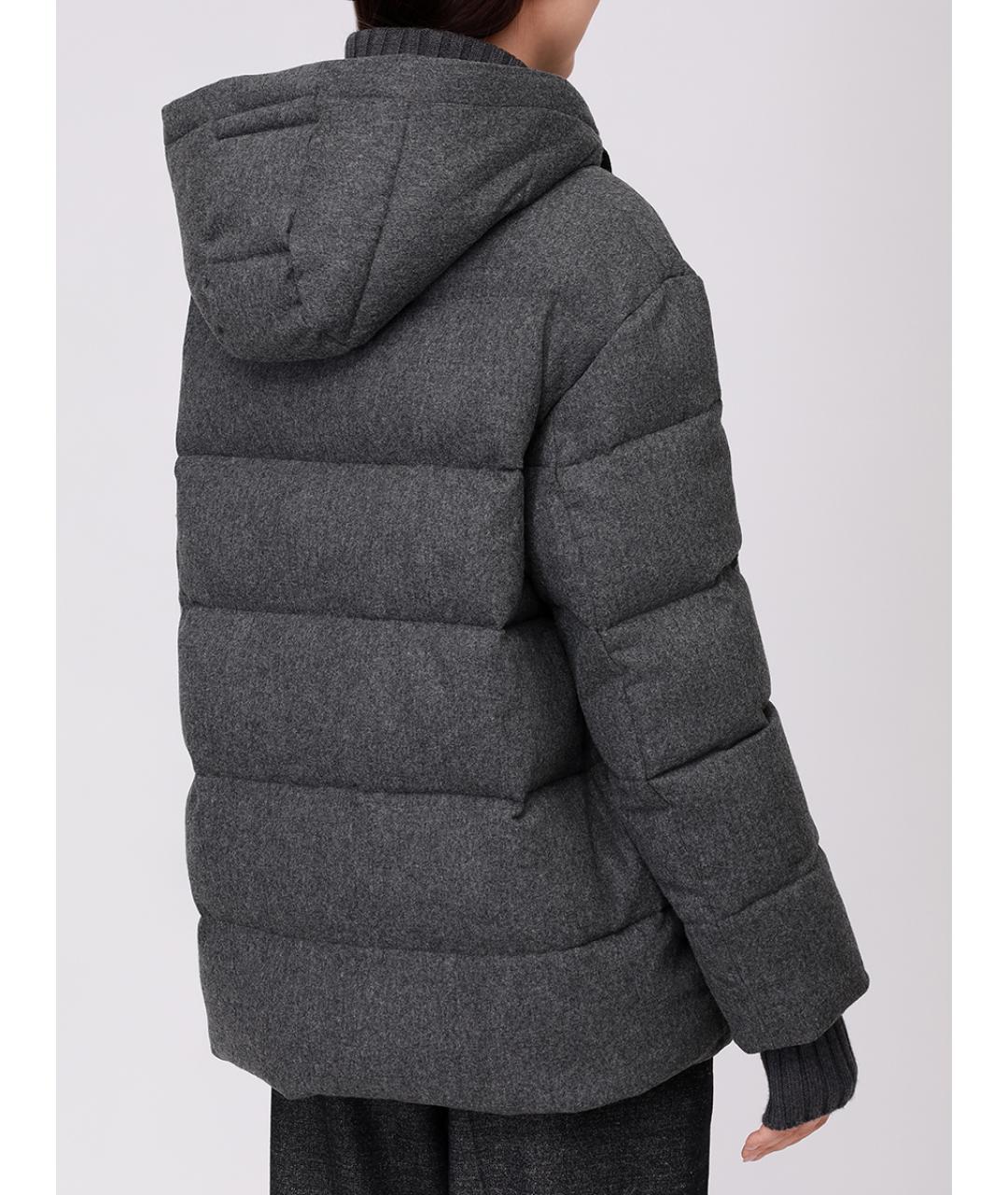 LORENA ANTONIAZZI Серый хлопковый пуховик, фото 3