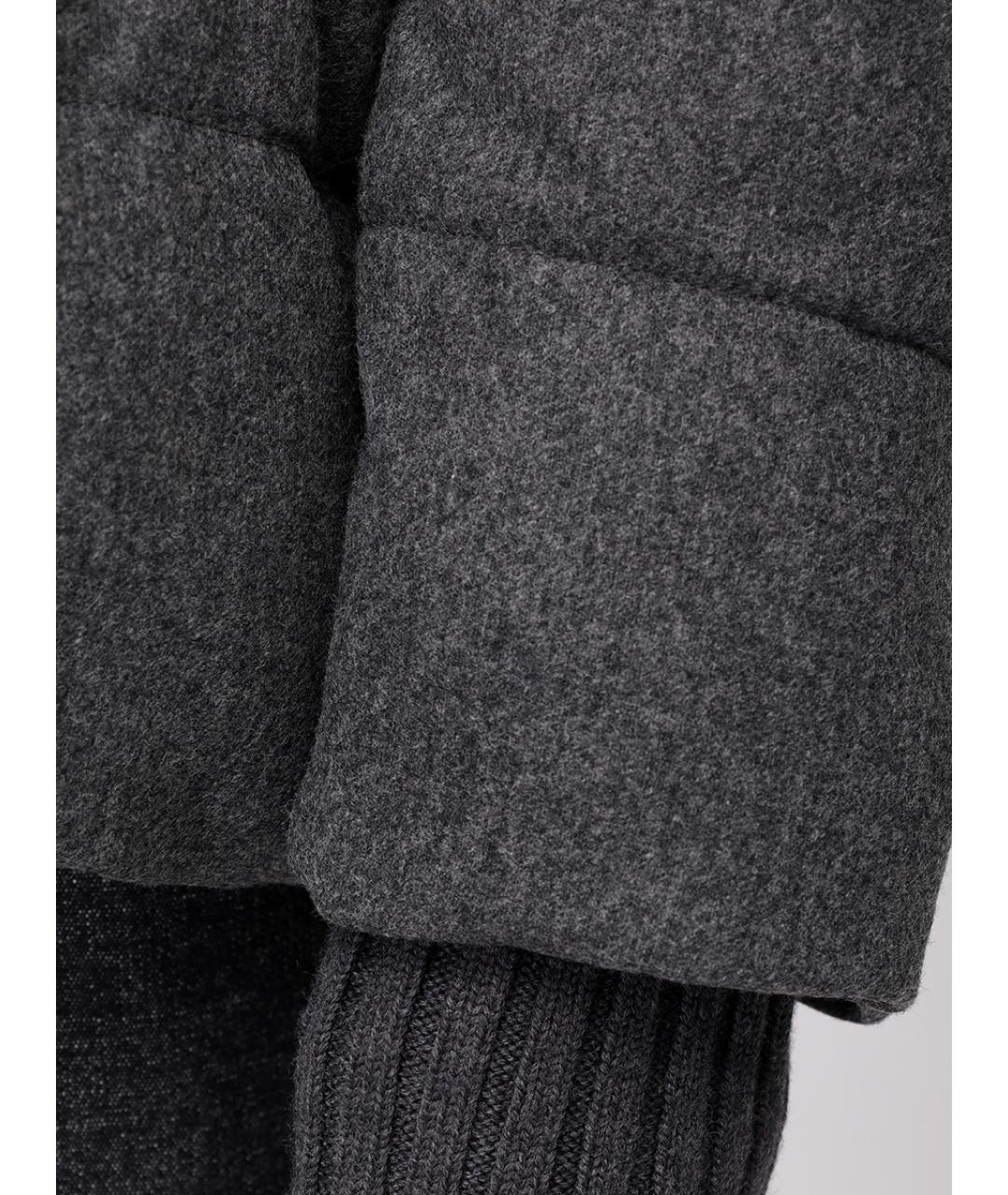 LORENA ANTONIAZZI Серый хлопковый пуховик, фото 5