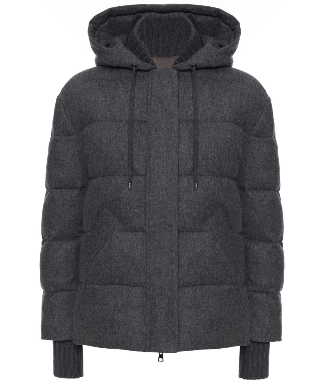 LORENA ANTONIAZZI Серый хлопковый пуховик, фото 1