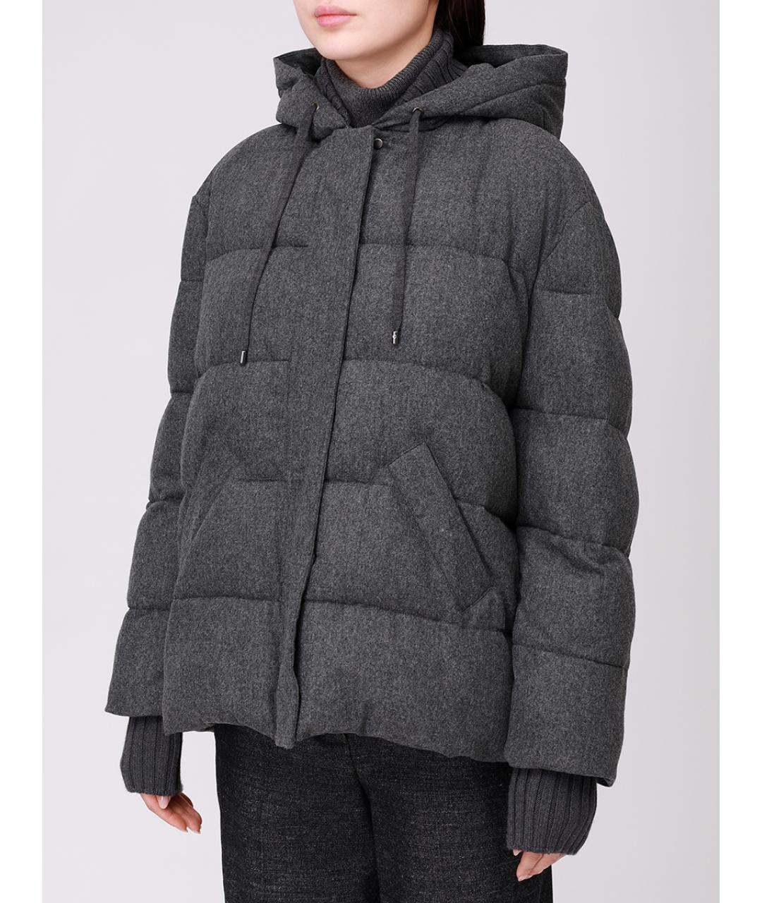 LORENA ANTONIAZZI Серый хлопковый пуховик, фото 4