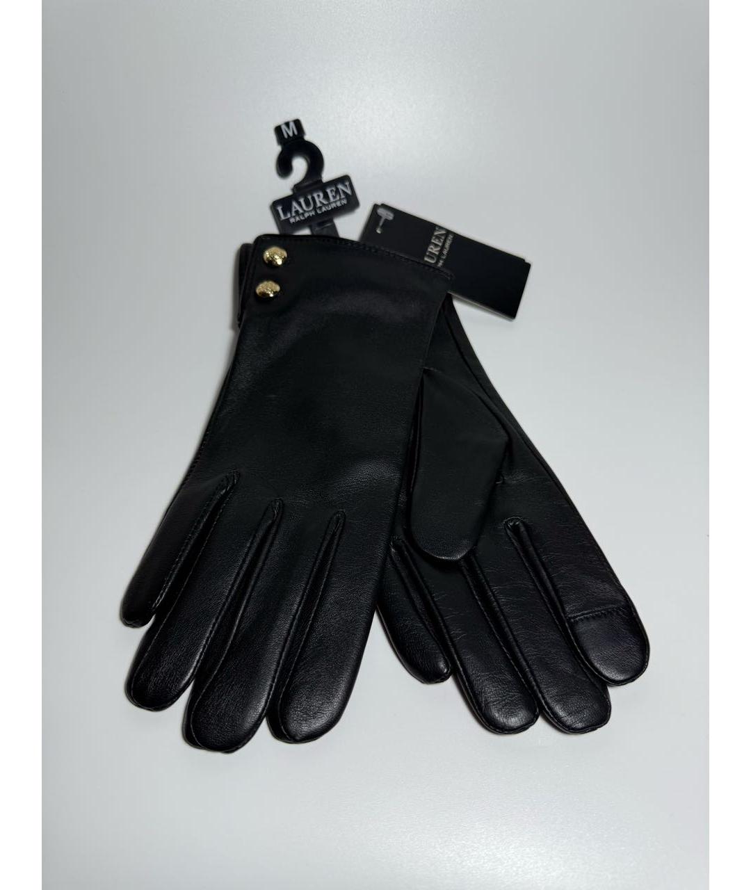 POLO RALPH LAUREN Черные кожаные перчатки, фото 7