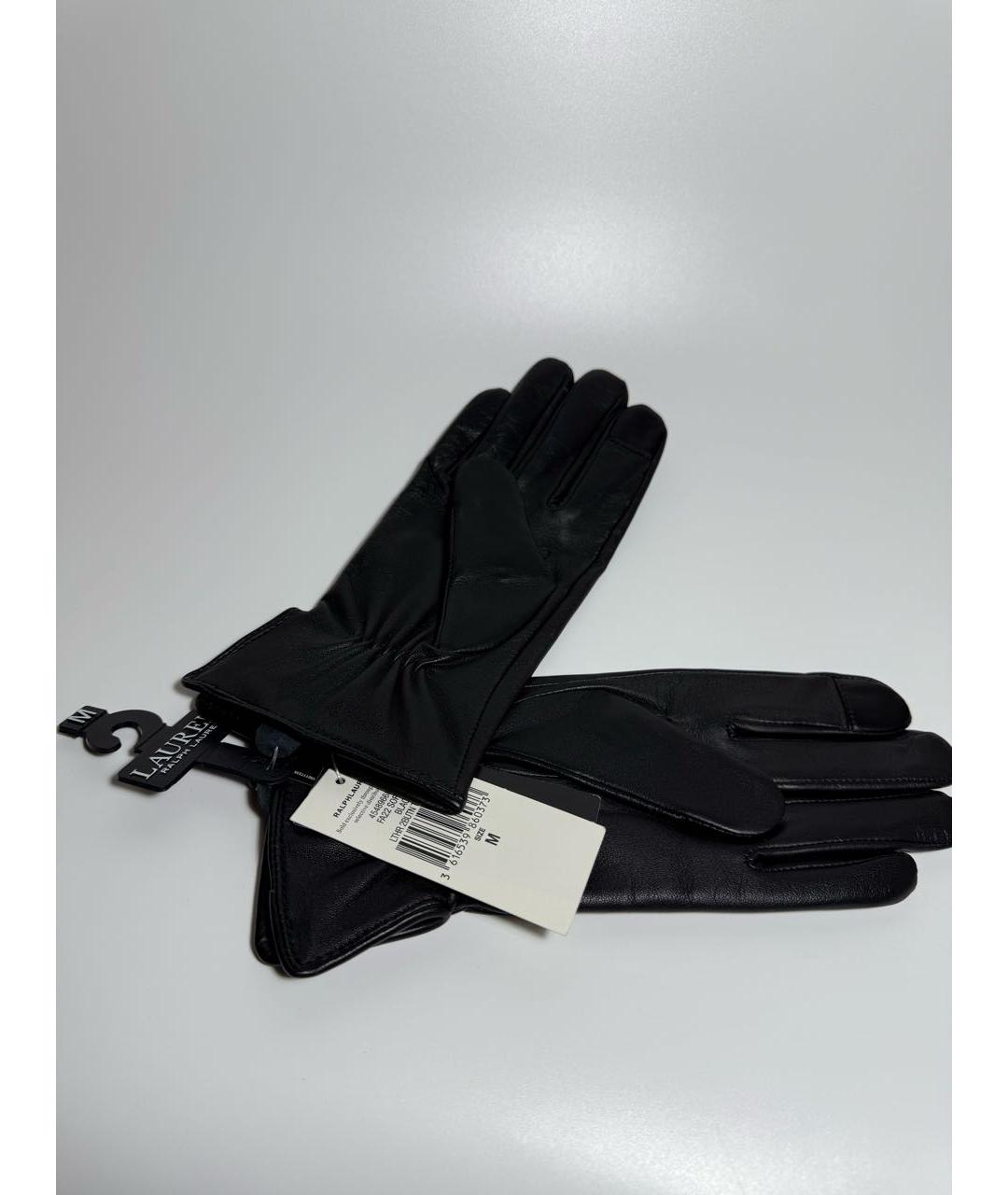 POLO RALPH LAUREN Черные кожаные перчатки, фото 5