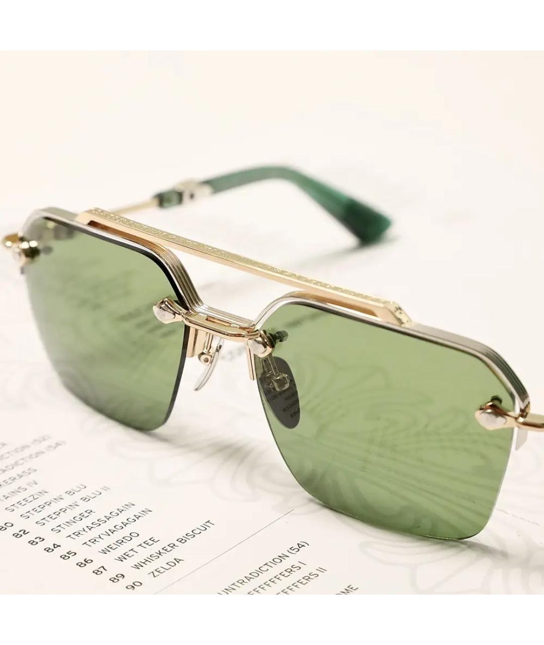 CHROME HEARTS Зеленые металлические солнцезащитные очки, фото 2