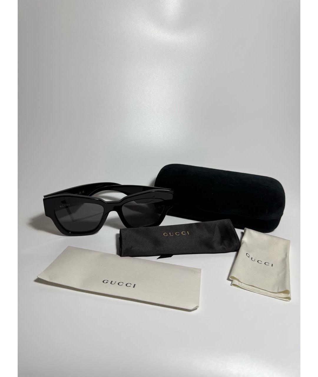 GUCCI Черные пластиковые солнцезащитные очки, фото 4