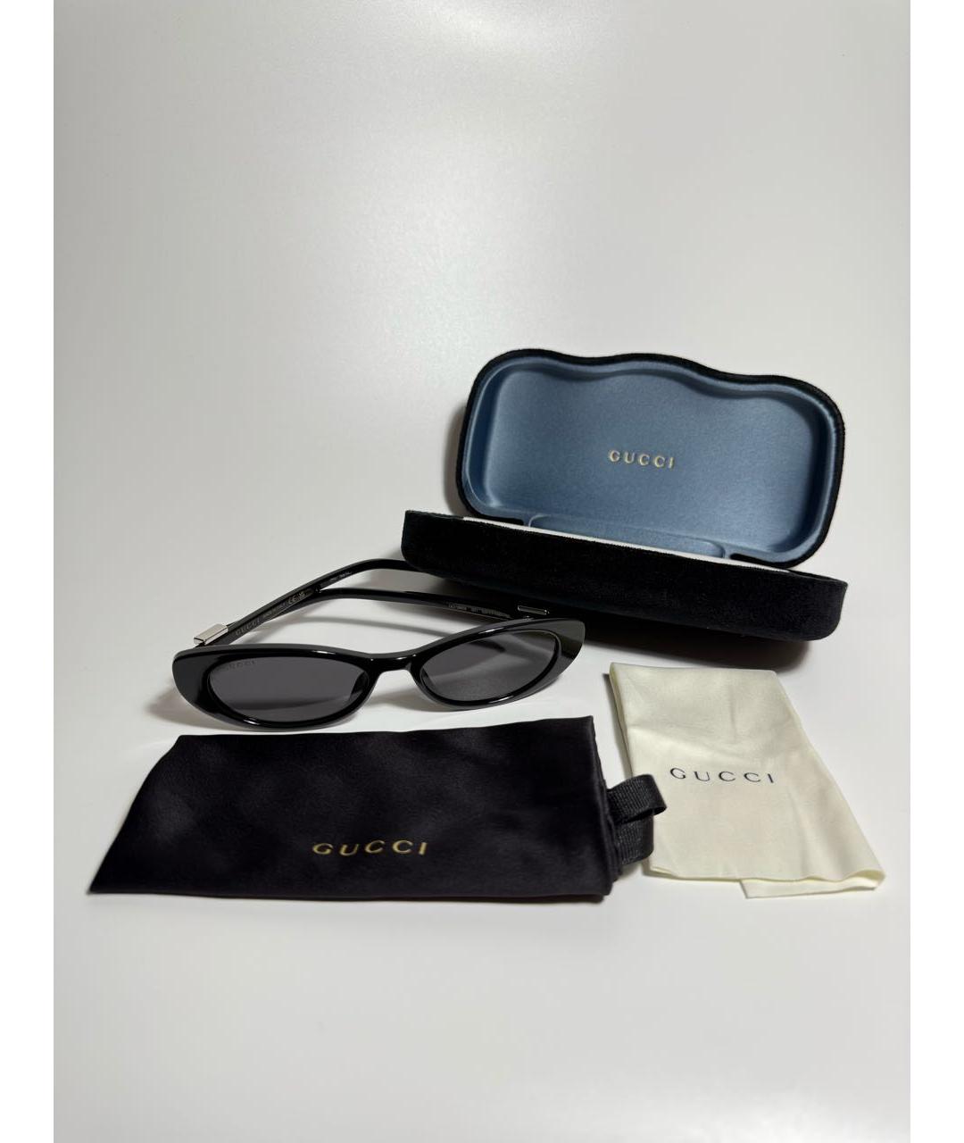 GUCCI Черные пластиковые солнцезащитные очки, фото 4