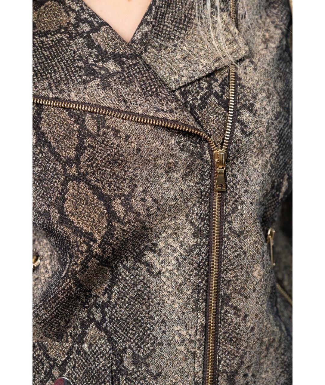 TWIN-SET Золотой хлопко-эластановый костюм с брюками, фото 8