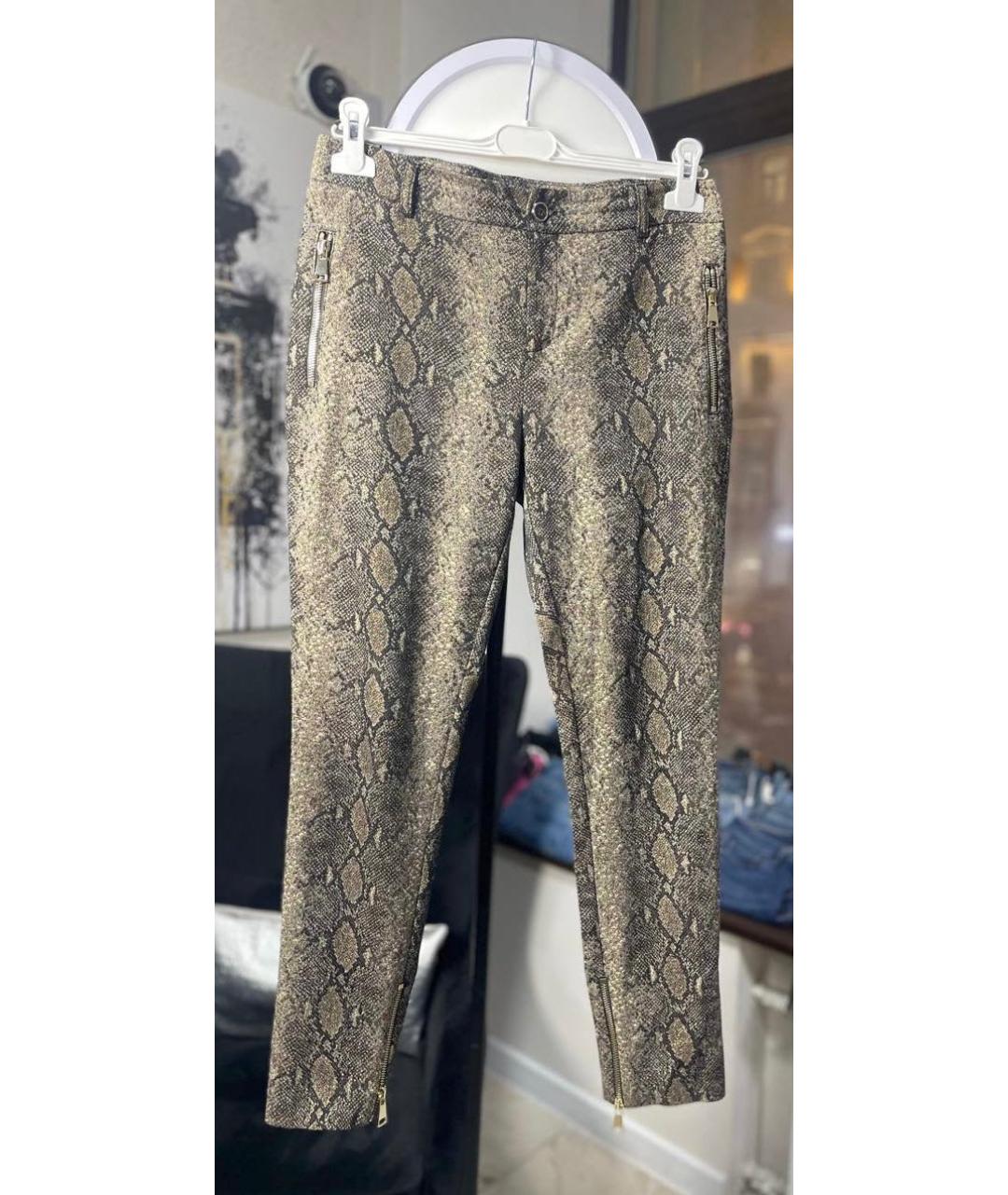 TWIN-SET Золотой хлопко-эластановый костюм с брюками, фото 6