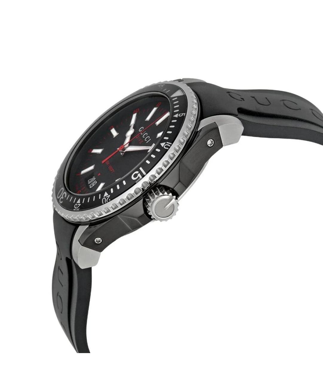 GUCCI Черные стальные часы, фото 3