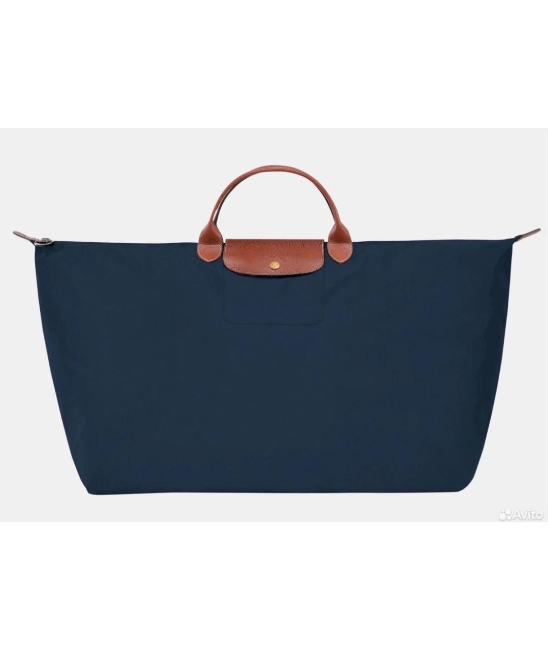 LONGCHAMP Темно-синяя тканевая дорожная/спортивная сумка, фото 5