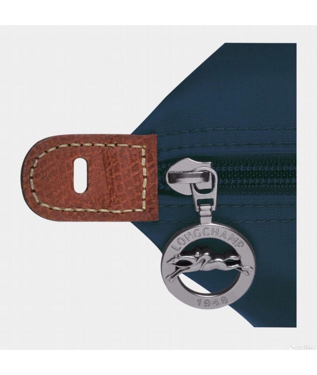 LONGCHAMP Темно-синяя тканевая дорожная/спортивная сумка, фото 4