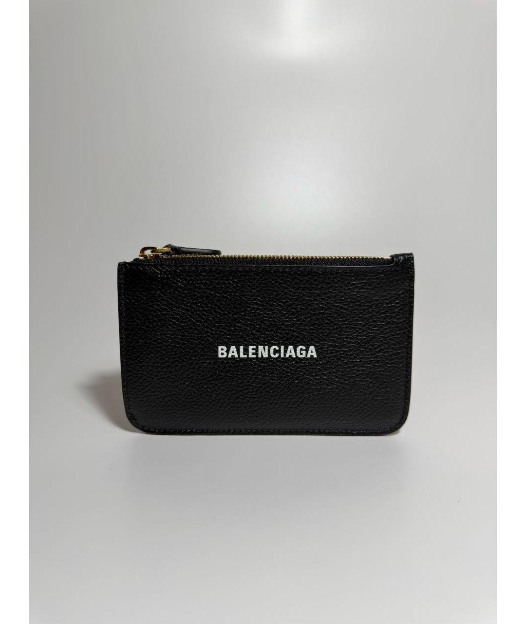 BALENCIAGA Черный кожаный кардхолдер, фото 4