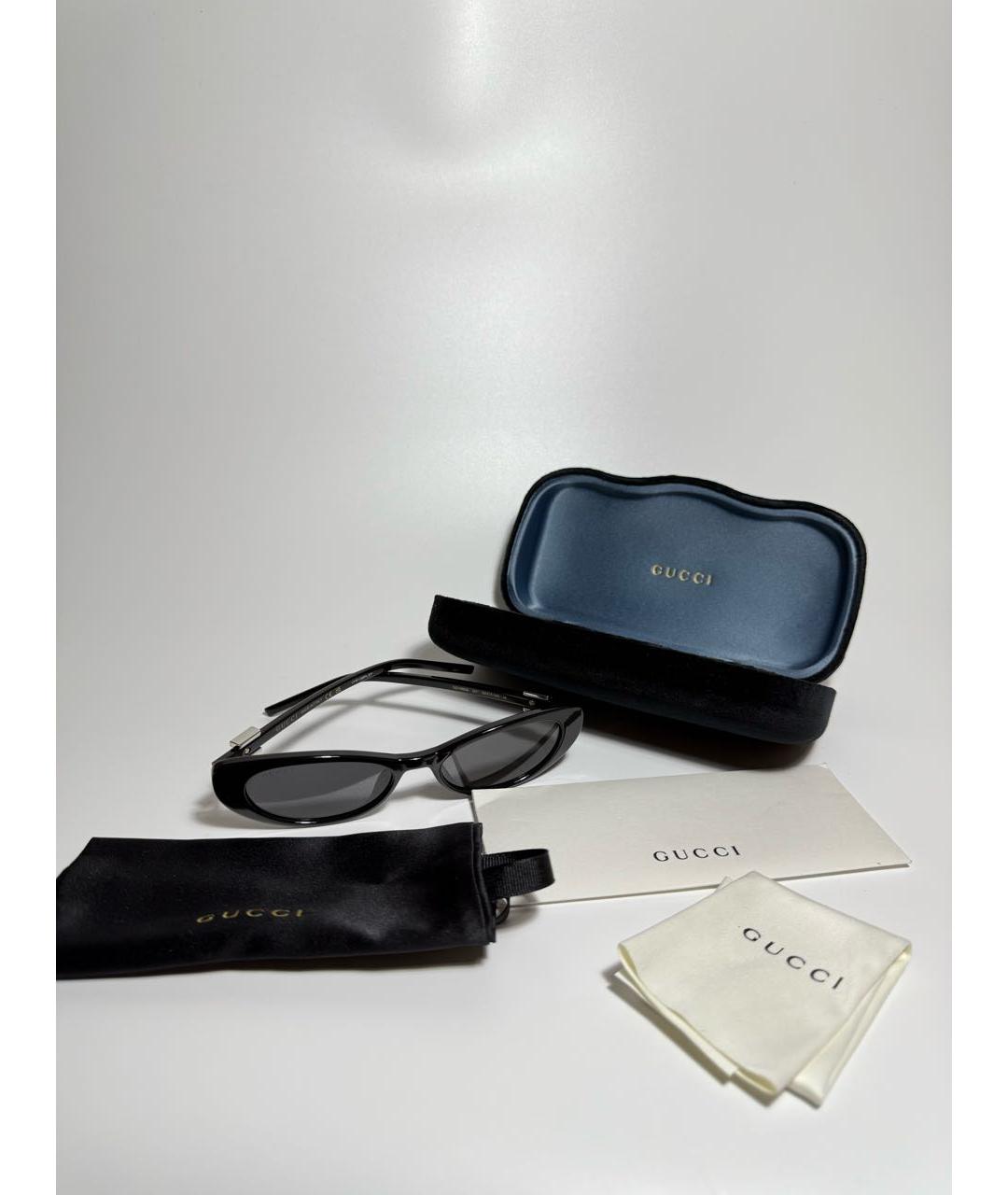 GUCCI Черные пластиковые солнцезащитные очки, фото 4