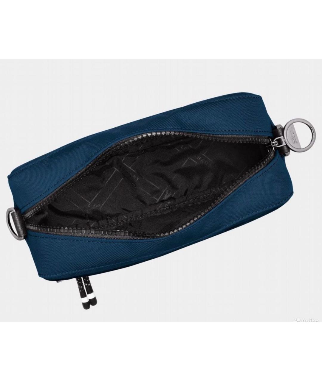 LONGCHAMP Темно-синяя тканевая сумка на плечо, фото 3