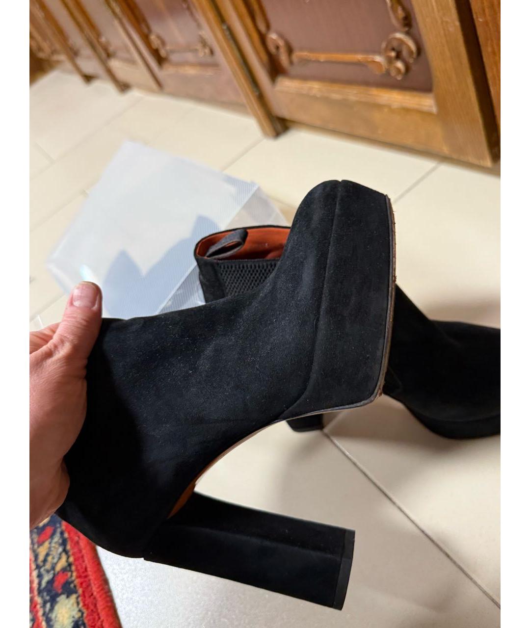 SANTONI Черные замшевые ботильоны, фото 7