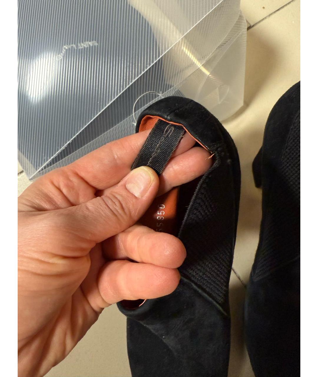 SANTONI Черные замшевые ботильоны, фото 3