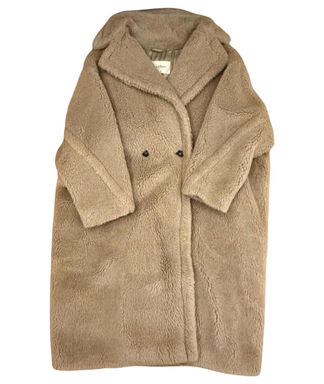 MAX MARA Бежевая шерстяная шуба, фото 1