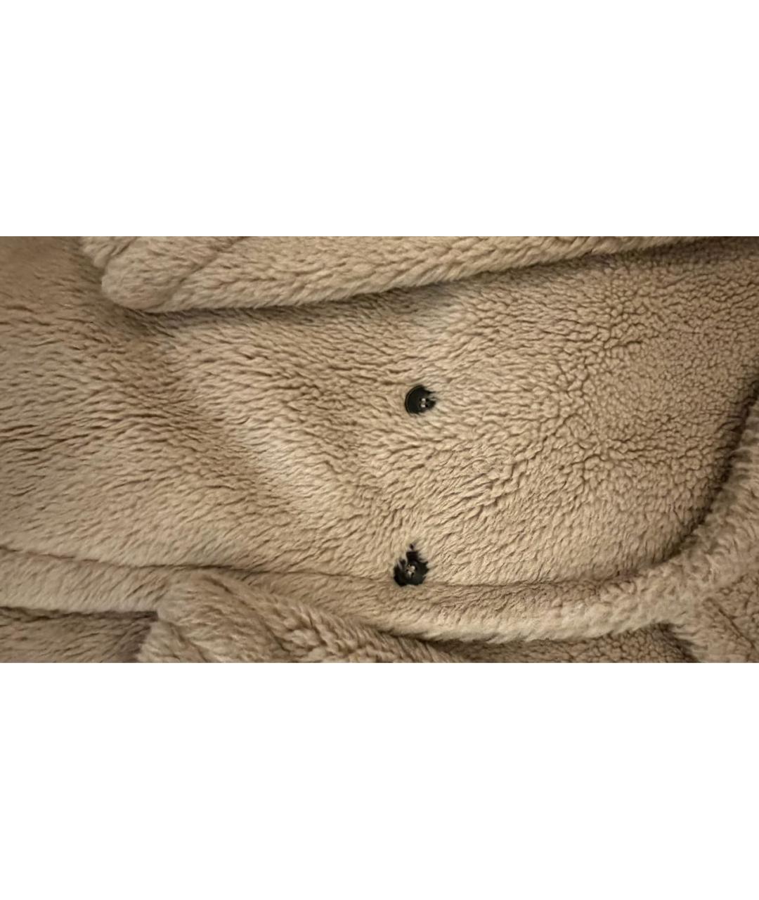 MAX MARA Бежевая шерстяная шуба, фото 3