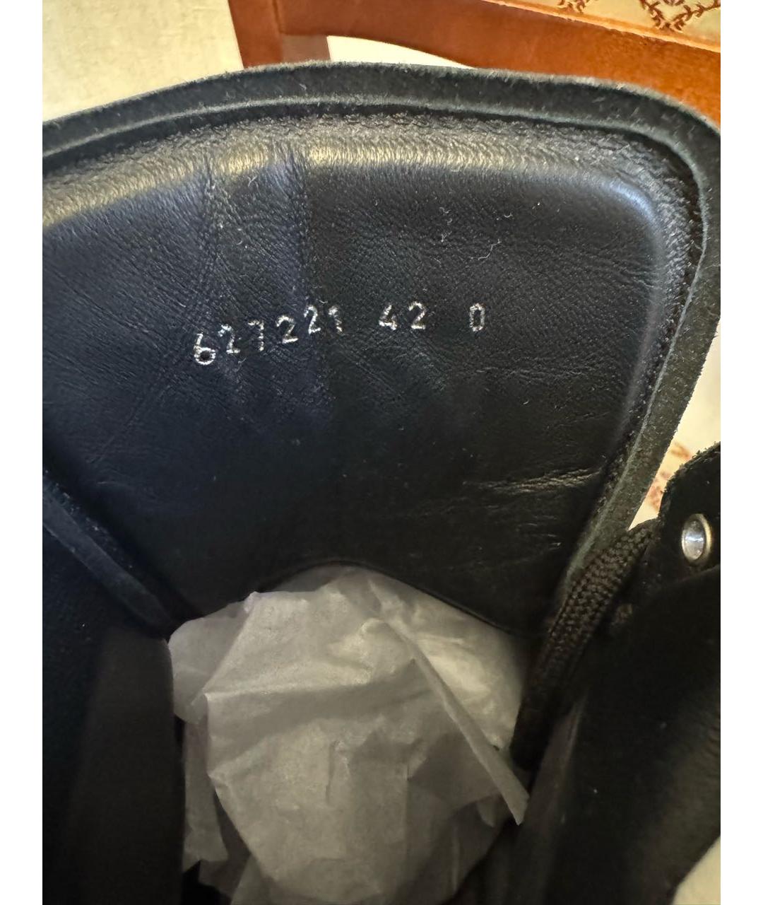 ALEXANDER MCQUEEN Черные кожаные высокие ботинки, фото 5