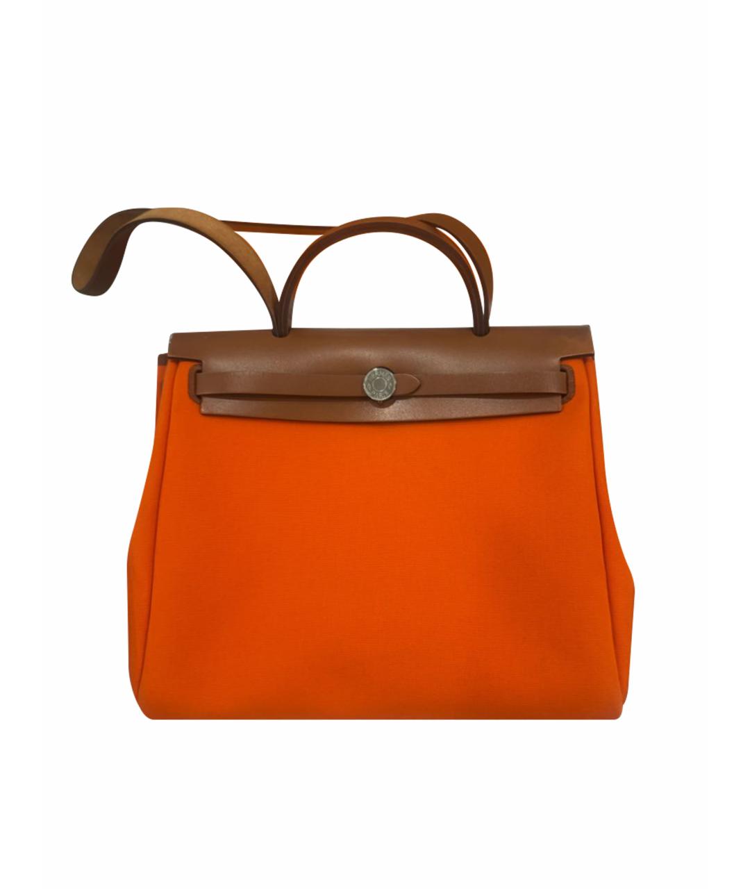 HERMES Оранжевая сумка с короткими ручками, фото 1