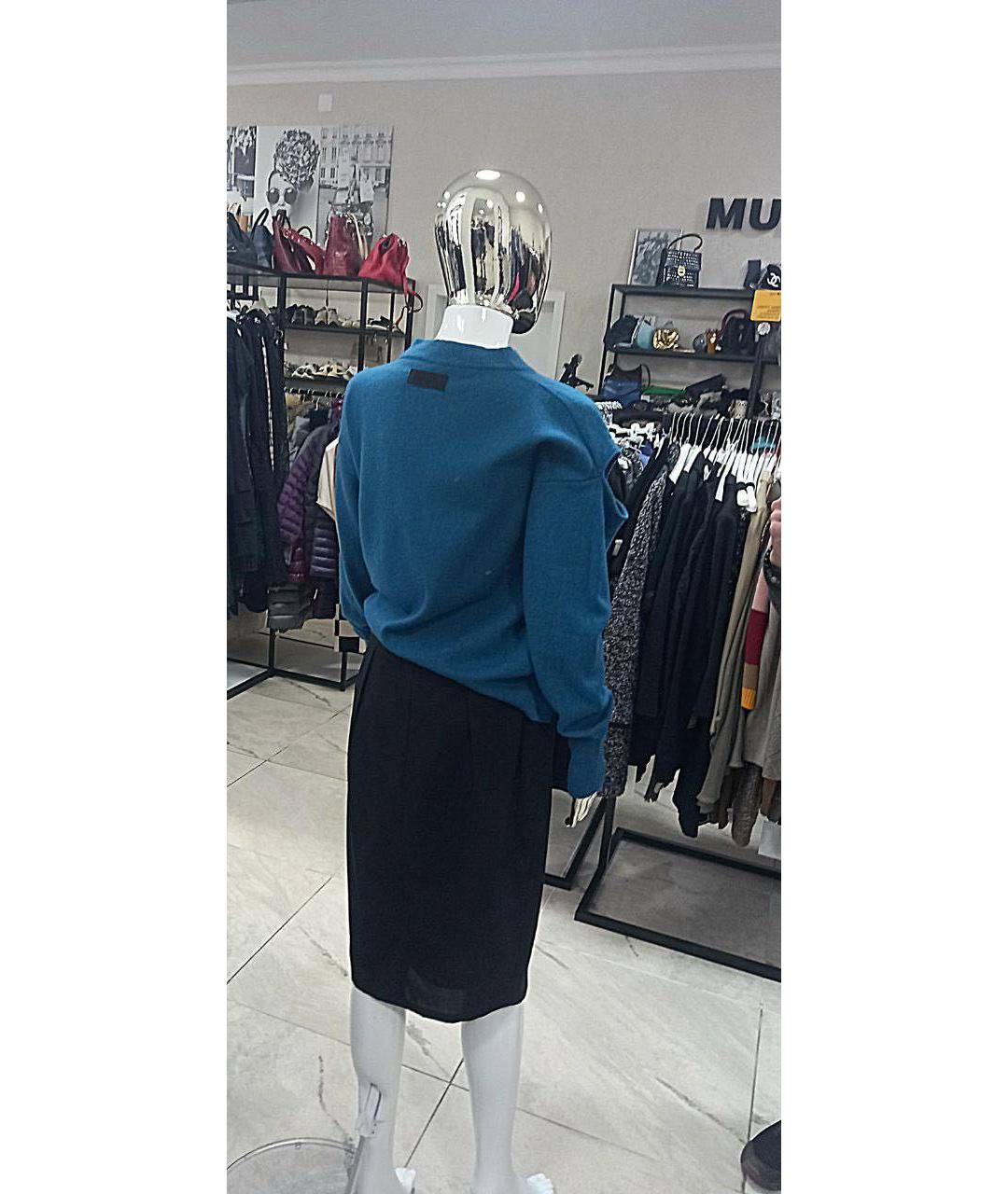 DIESEL Бирюзовый шерстяной джемпер / свитер, фото 6