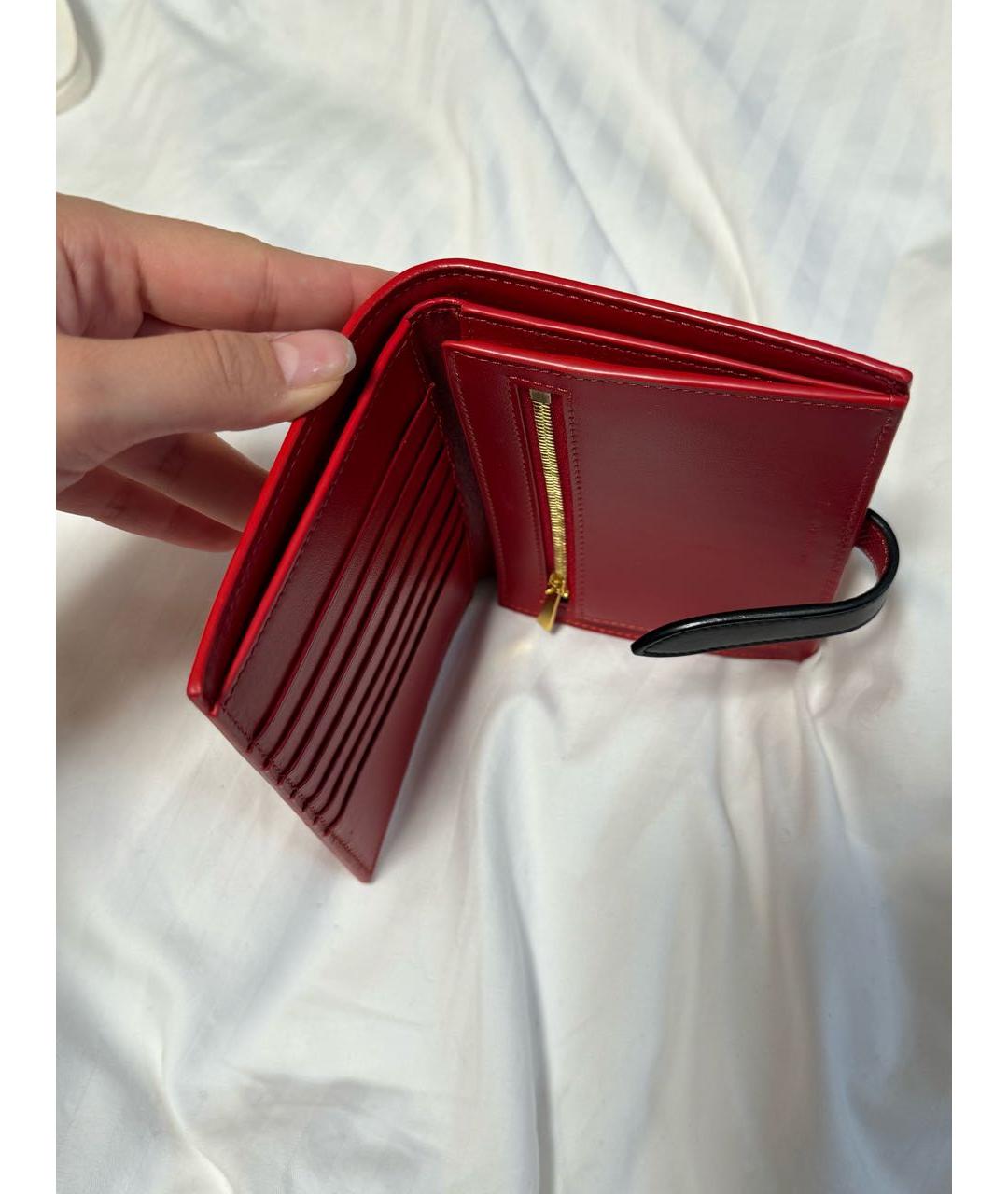 CELINE Красный кожаный кошелек, фото 3