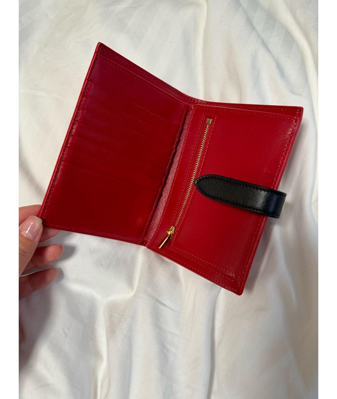 CELINE Красный кожаный кошелек, фото 2
