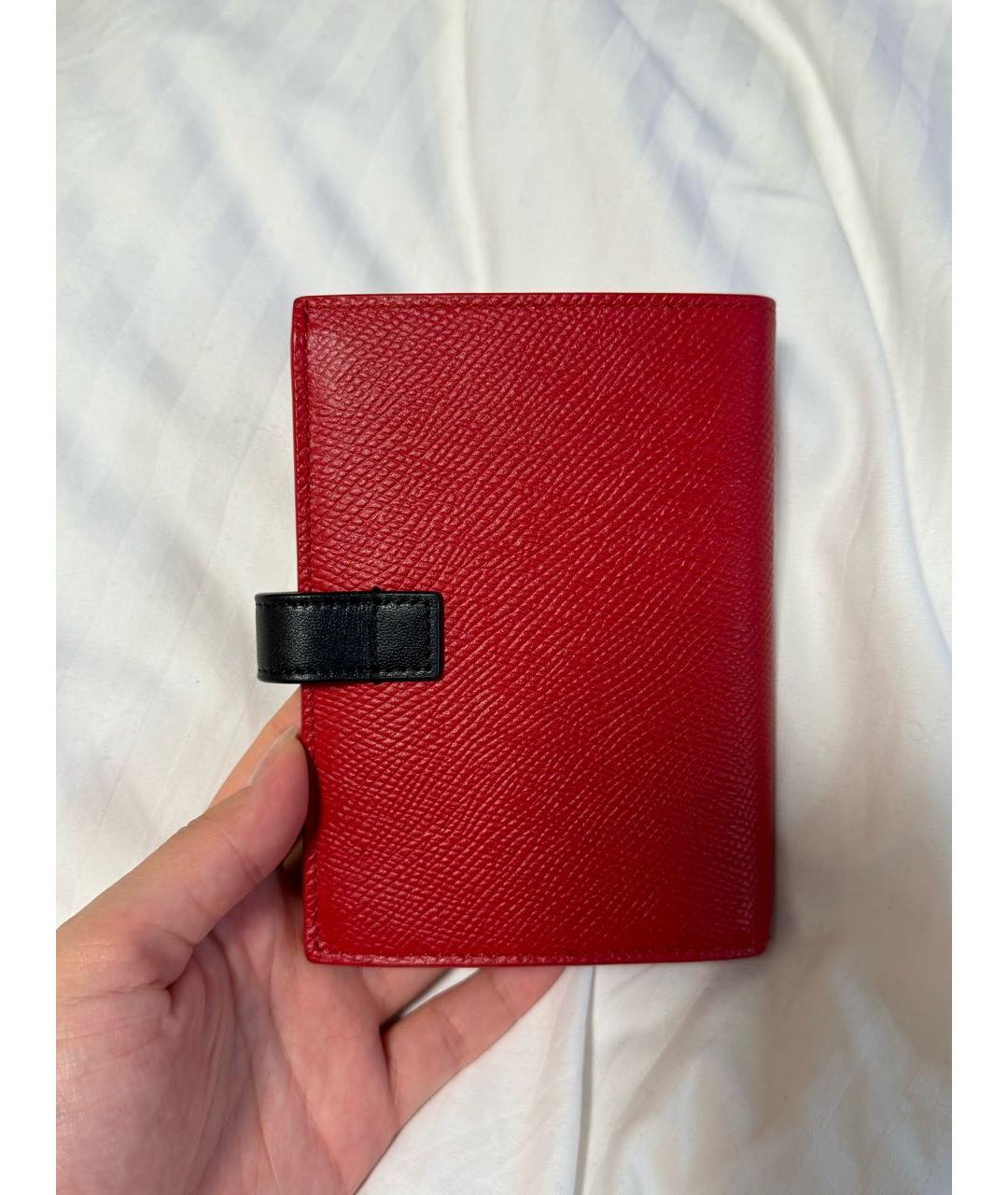 CELINE Красный кожаный кошелек, фото 4