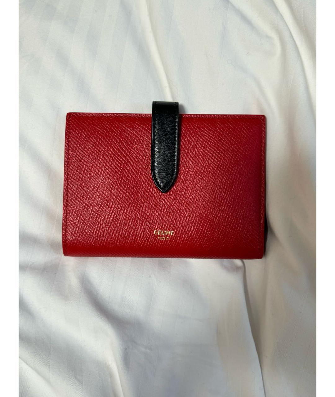 CELINE Красный кожаный кошелек, фото 8