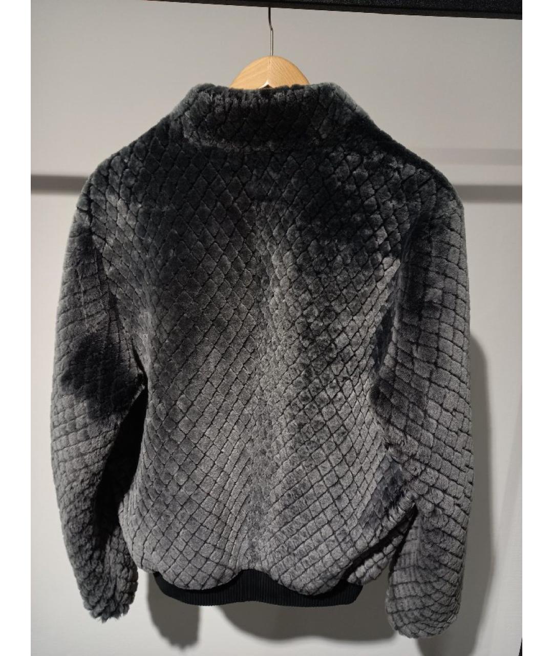 EMPORIO ARMANI Серая меховая куртка, фото 3