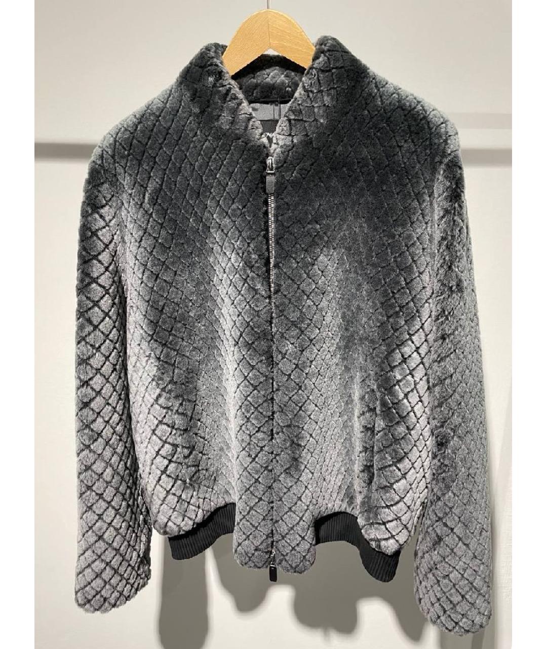 EMPORIO ARMANI Серая меховая куртка, фото 9