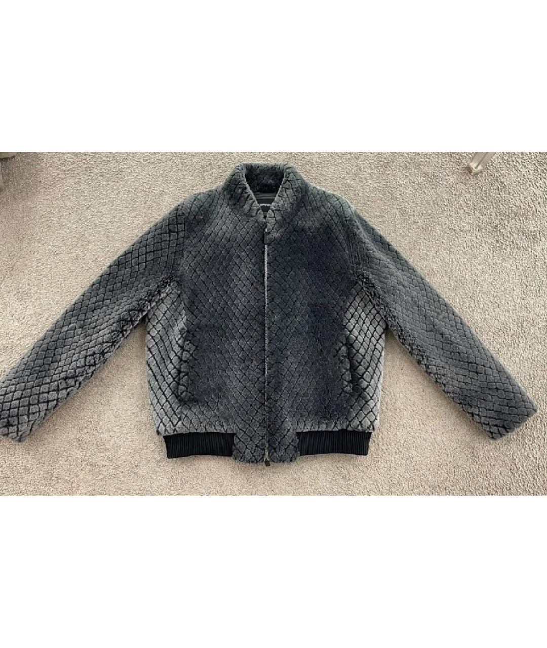 EMPORIO ARMANI Серая меховая куртка, фото 2